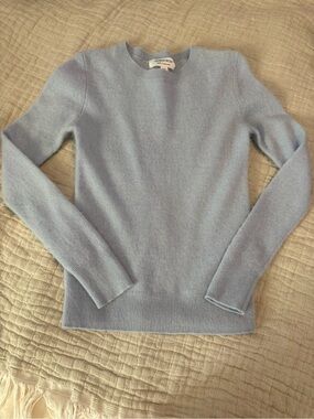 Nordstrom Cashmere Crewneck Sweater in Light Blue GUC 1284